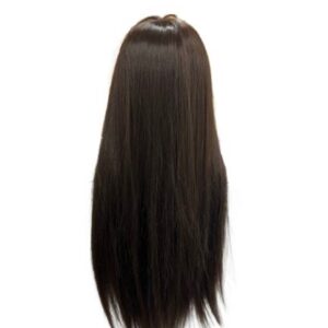 Treeningpea pikkade sirgete juustega-tumepruun